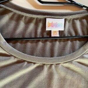 LulaRoe Ariel dress solid gray 3x